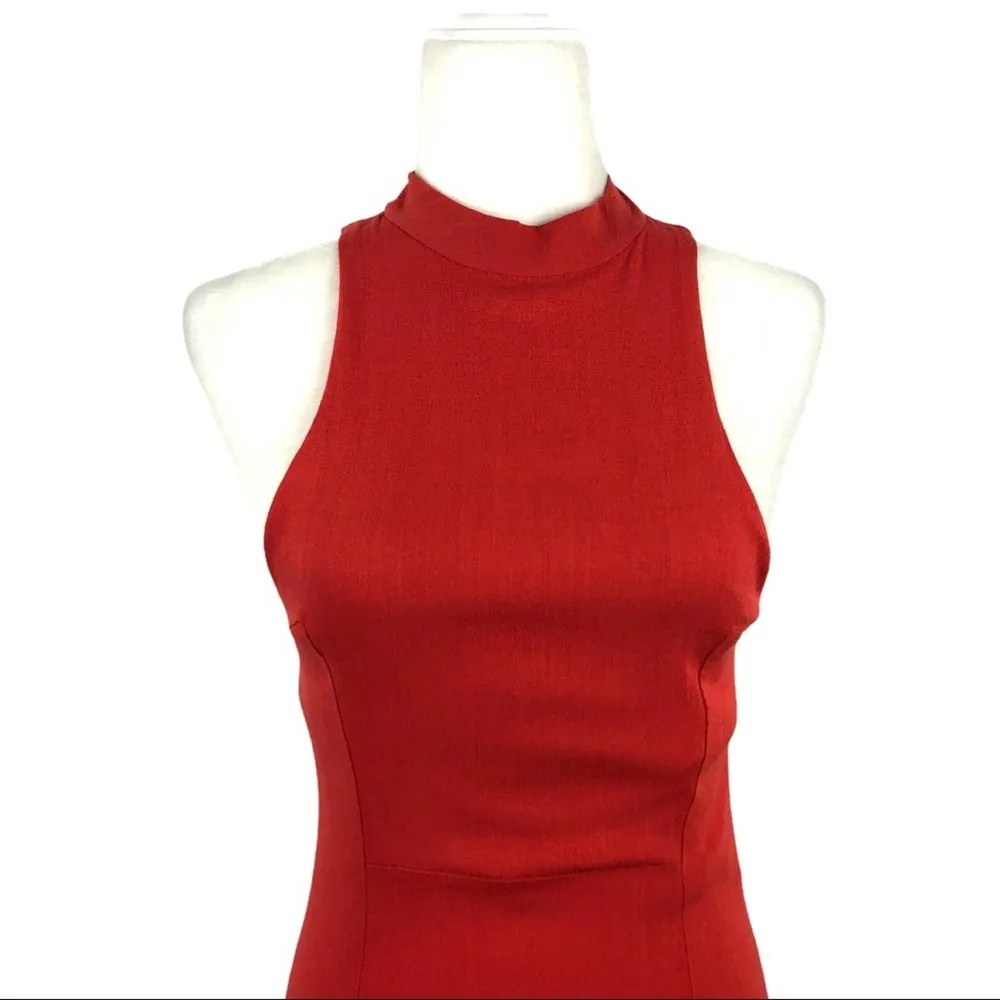 Free People Kitty Kat Bodycon Cutout Mini Dress Sleeveless Mock Neck Small - Image 9