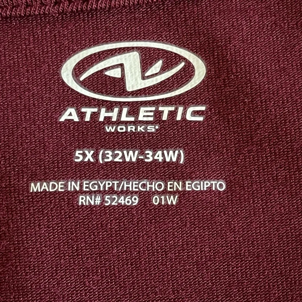 Athletic Works Tank size 5X in burgundy NWT sleeveless workout summer hot layer - Image 3