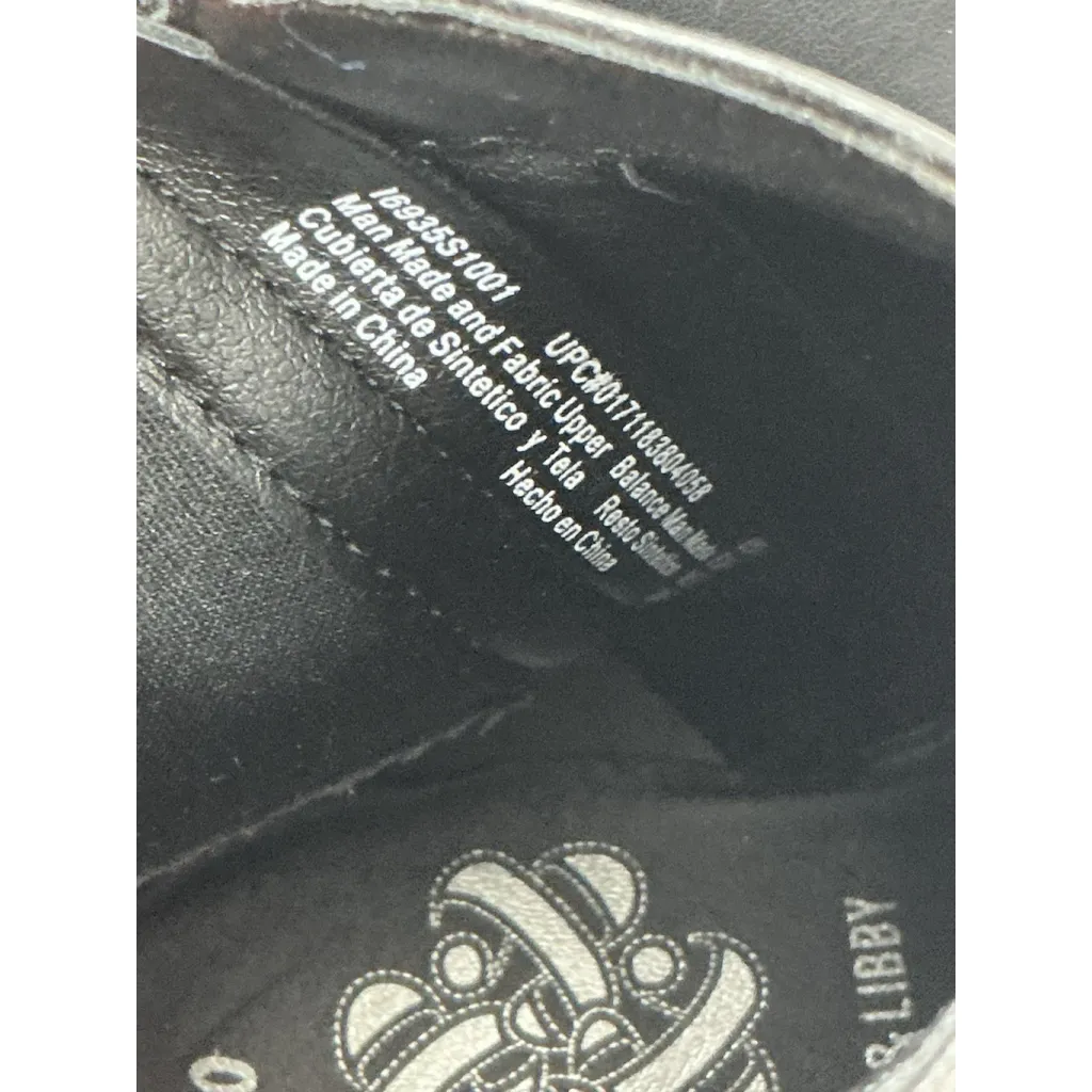 Womans Sam & Libby Ankle Boots Chunky 10 Black Side Zip Round Toe - Image 7