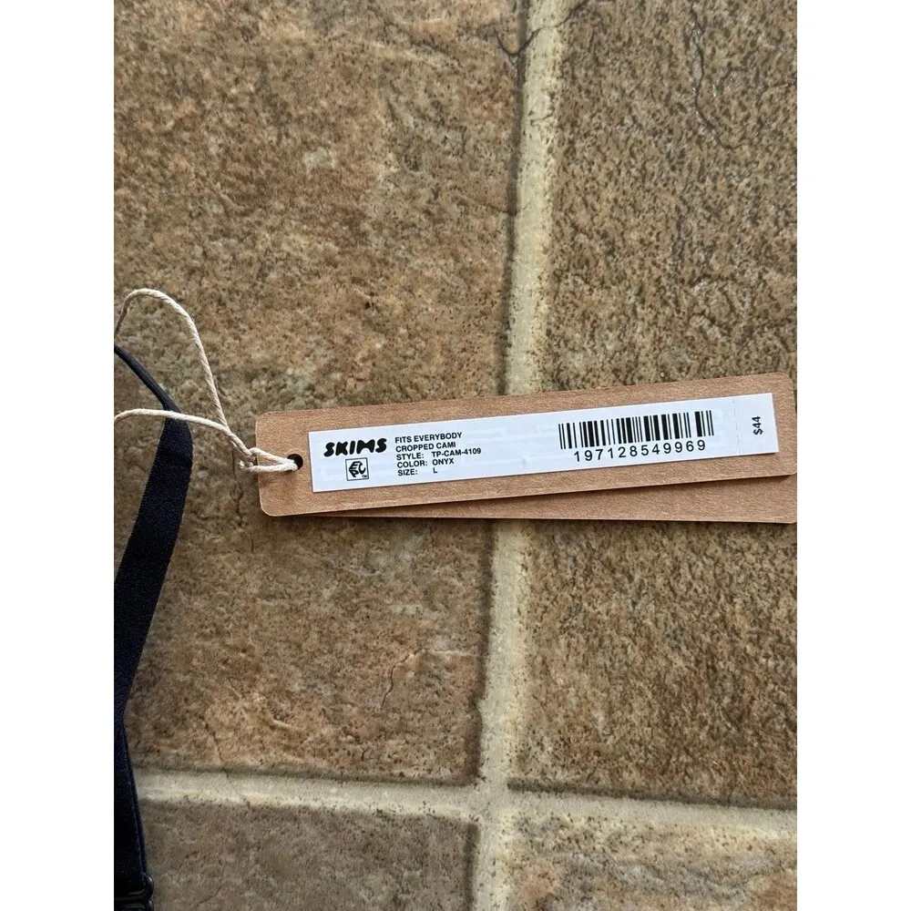 Skims Fits Everybody Cropped Cami Onyx Size Large - Image 9