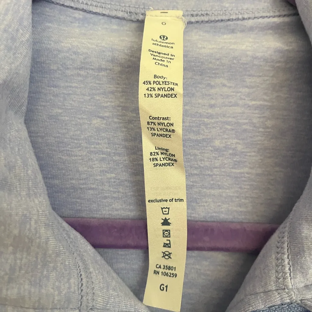 Lululemon Heathered Blue Athletic Top - Image 7