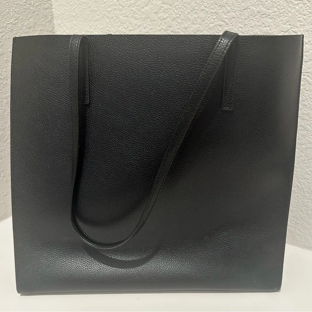 Marc Jacobs The Grind Black Pebbled Leather Shopper Tote Handbag - Image 8