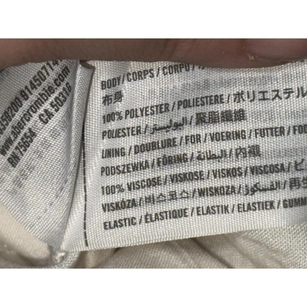 Abercrombie & Fitch White Green Red Cherry Sleeveless V-Neck Mini Dress Size XS - Image 5