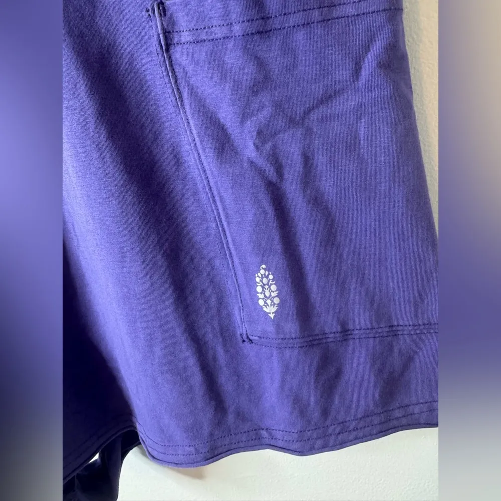 New Free People Movement Hot Shot Tee Romper Purple XS Dark Amethyst - Image 4