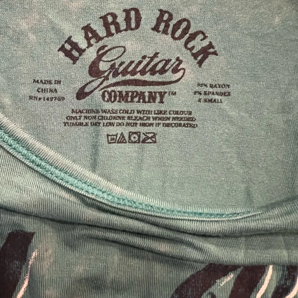 New Hard Rock Guitar Company Daytona Beach T-Shirt Woman's XS Mesh Sleeve - Image 3