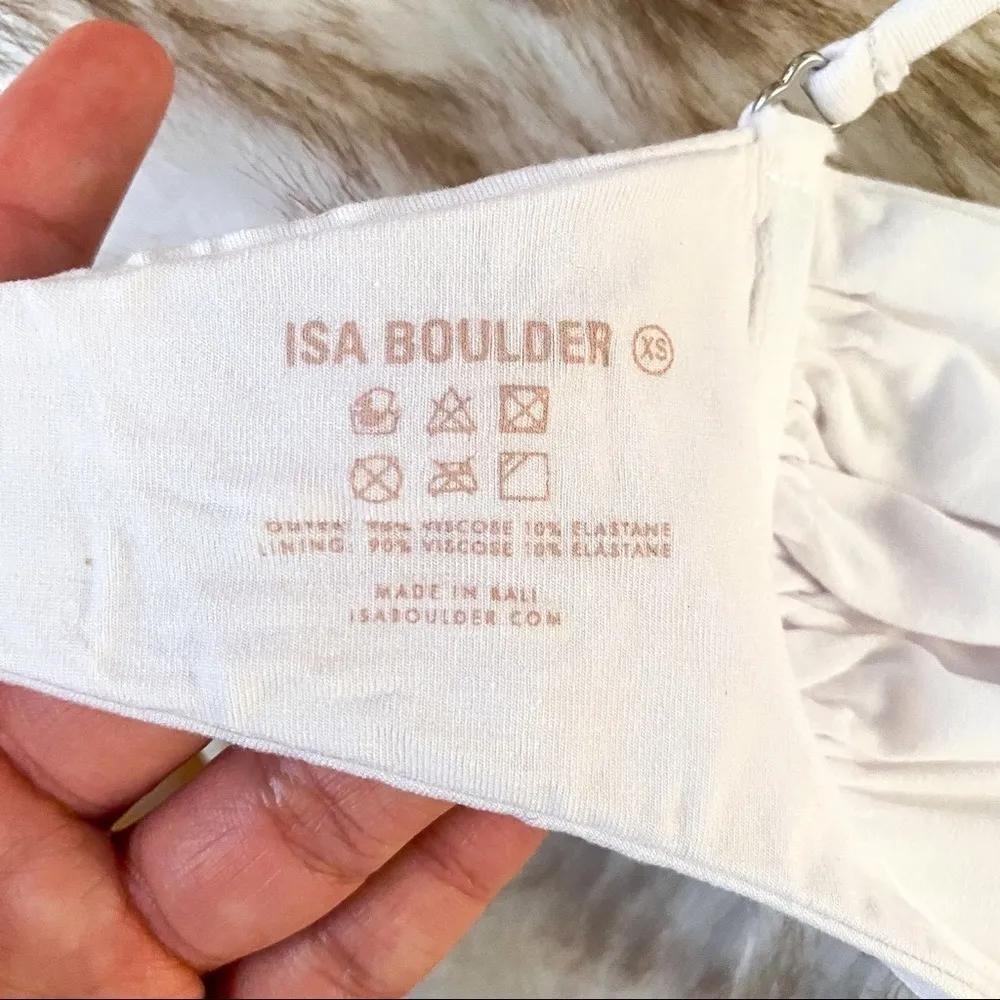 ISA BOULDER Tornado Bikini Top White Size XS - Image 5