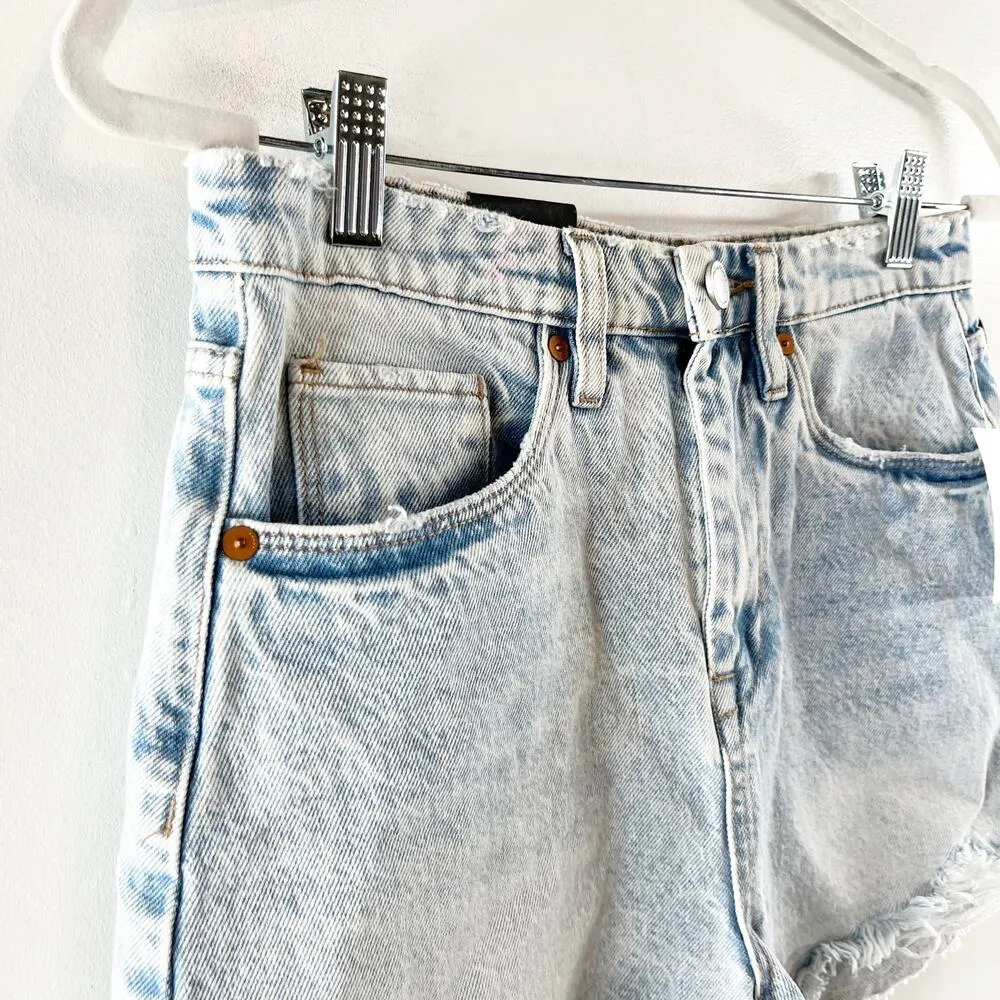Blank NYC The Reeve Ultra High Rise Jean Distressed Cutoff Shorts Blue 27 - Image 8