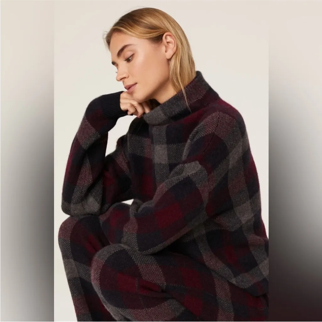 NAADAM Checkered Turtleneck Sweater Size XS - Image 10