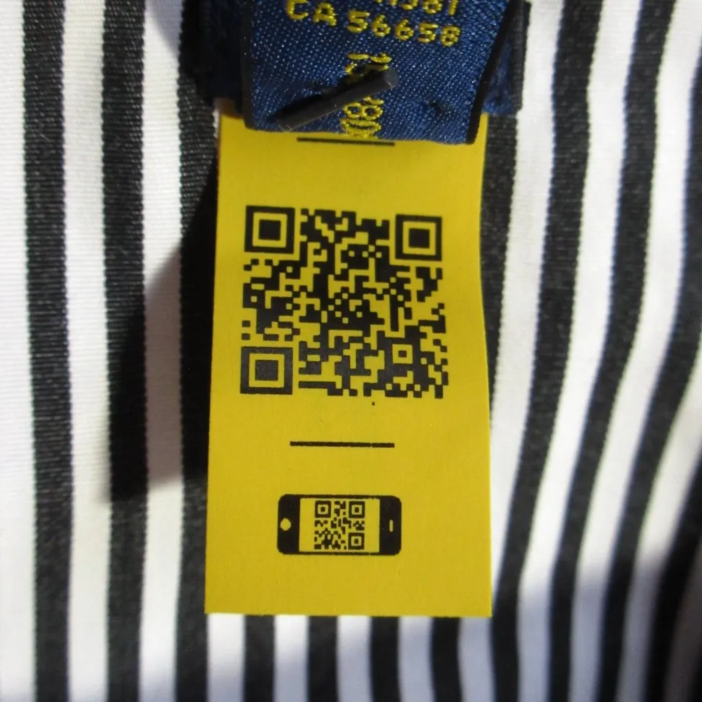 NWT Polo Ralph Lauren Black White Striped Belted Cotton Shirt Dress 0 - Image 4