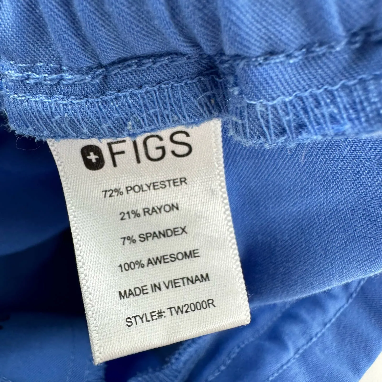 Figs‎ size XXS technical collection blue scrub pants style TW2000R tie waist - Image 11