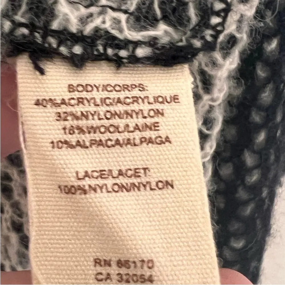 Free People Peek a Boo open knit lace cardigan size M - Image 5