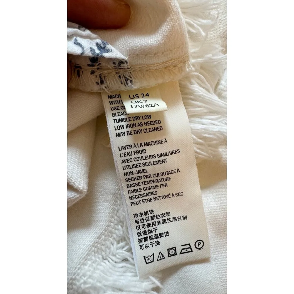 NWT We the Free Raw Hem Denim Jean Skirt Size 24 (free people bohemian boho) - Image 5