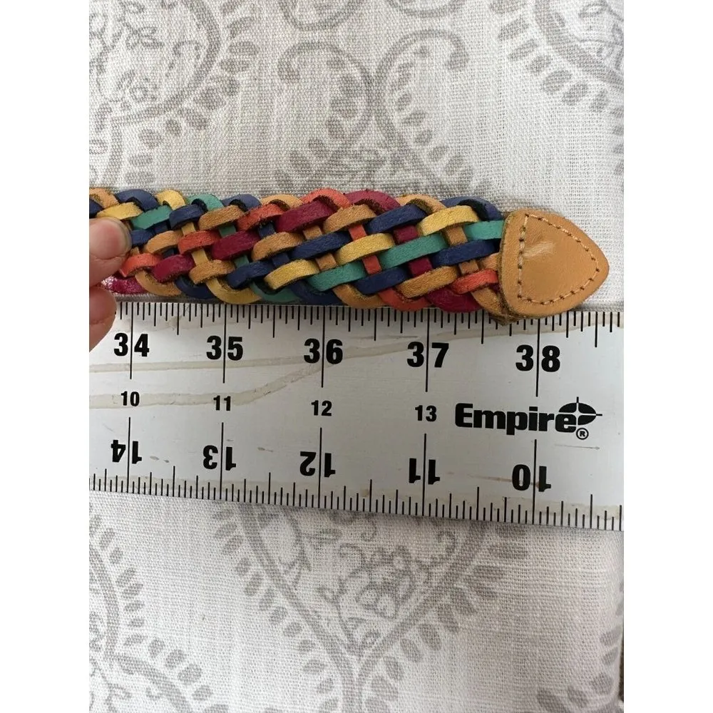 Vintage Statement Belt Womens Capezio M/L Argentina Wove Colorful Braided Retro - Image 10