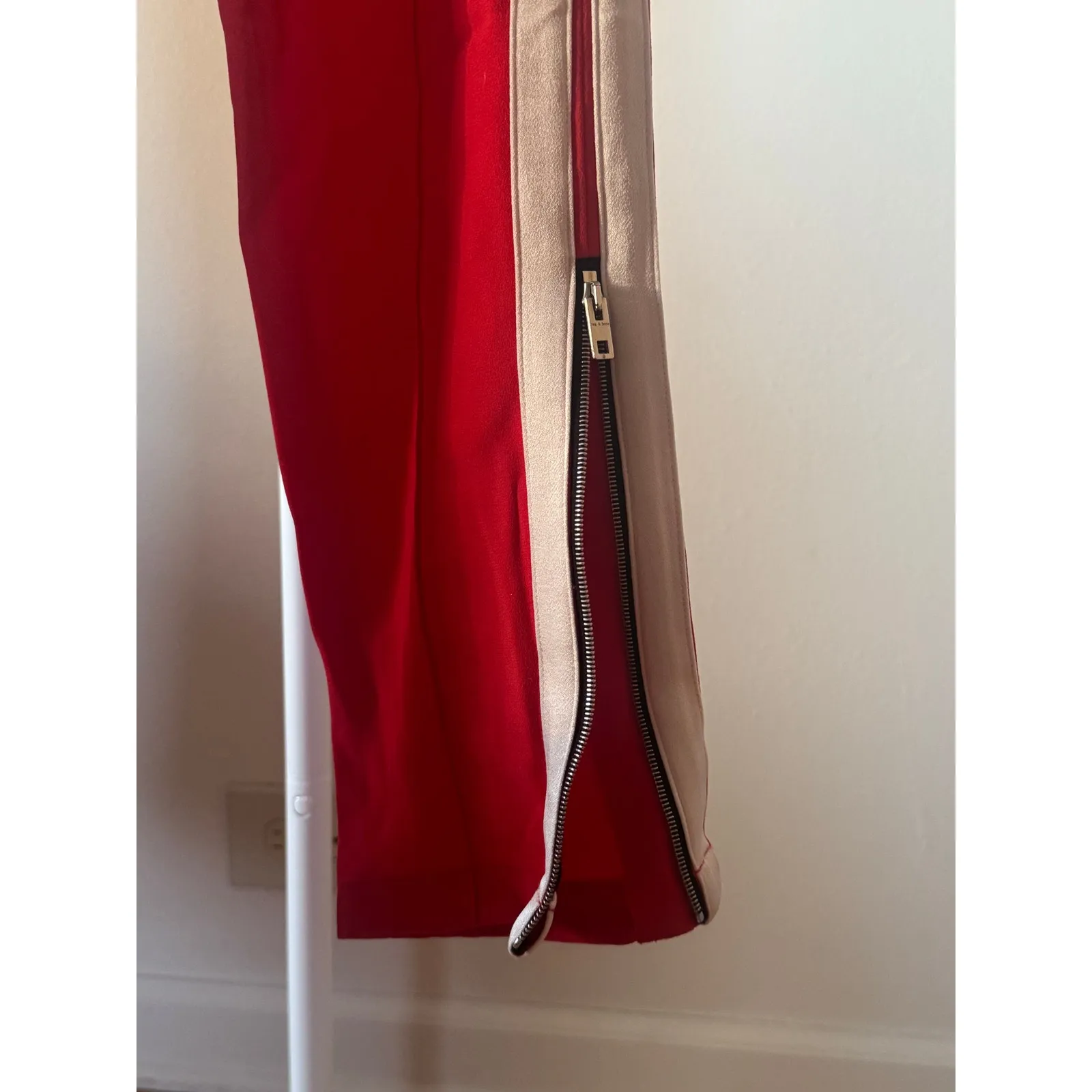 Rag & Bone Mini Red Stripe Track Pant Sportswear Athleisure - S Made in USA - Image 4