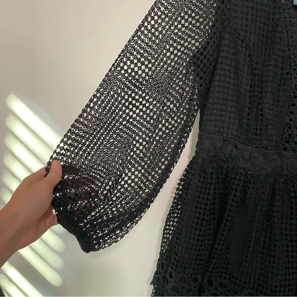 Flying Tomato Black Long Sleeved Tier Mini Dress size XS - Image 2