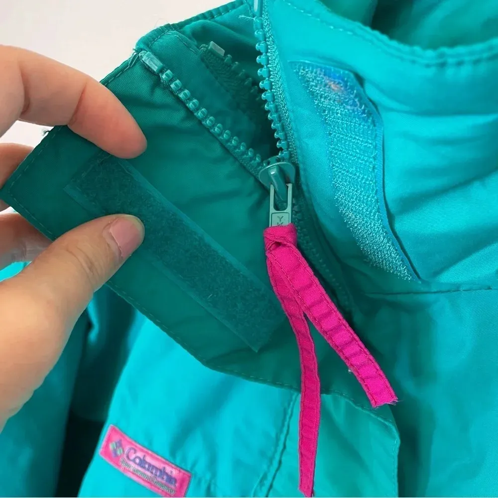 Vintage 1990s Columbia Whirlibird Teal Zip Jacket Size XL - Image 4