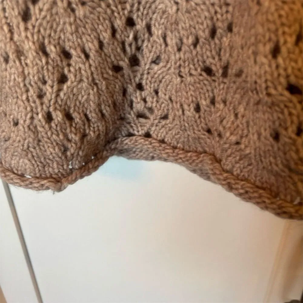 American Eagle Women's XS Beige Cardigan Sweater Long Sleeve V-Neck - Image 4