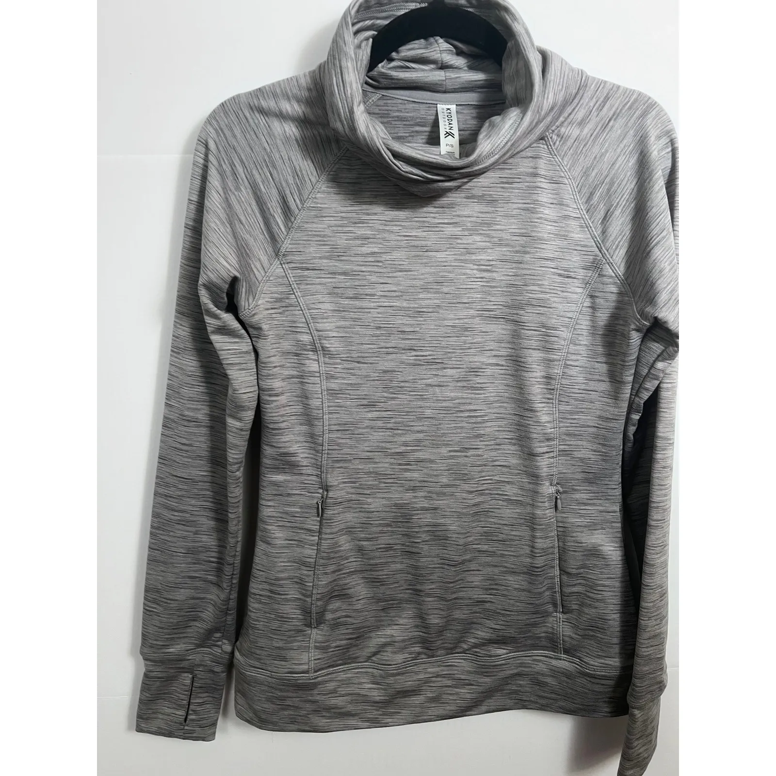 Kyodan Outdoor Womens Size Small P Gray Heathered Funnel Pullover Top Activewear - Image 5