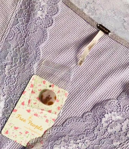 Free People Lilac Crop Top Medium - Image 6