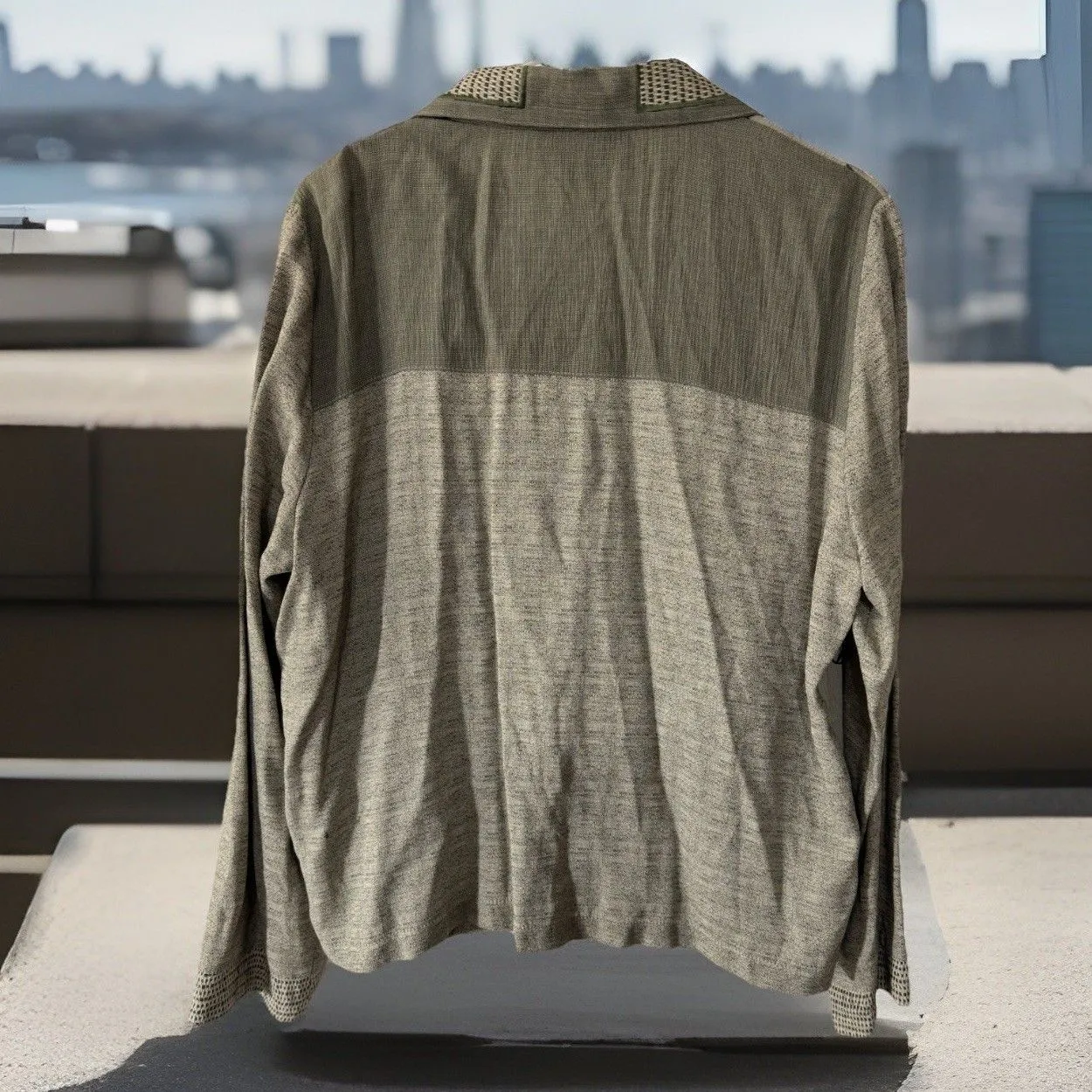 VTG 80s Office Lady Saint Germain Paris Sz L Grandma Meet CottageCore DeadStock Green Size L - Image 2