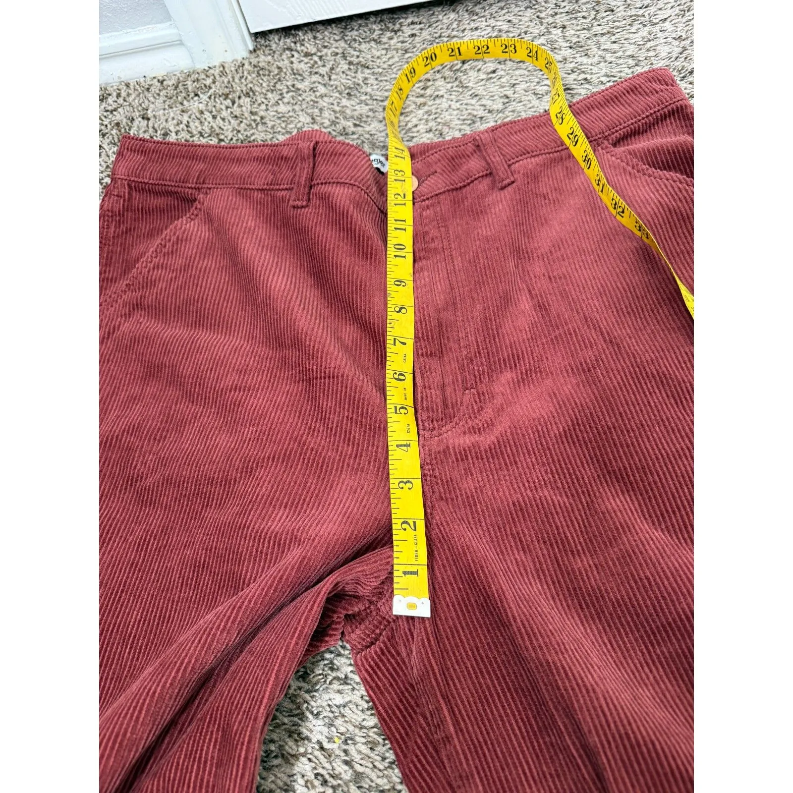 NWT Wrangler Womens Red Corduroy High Rise Trouser Pants Sz 35/30 Western - Image 7