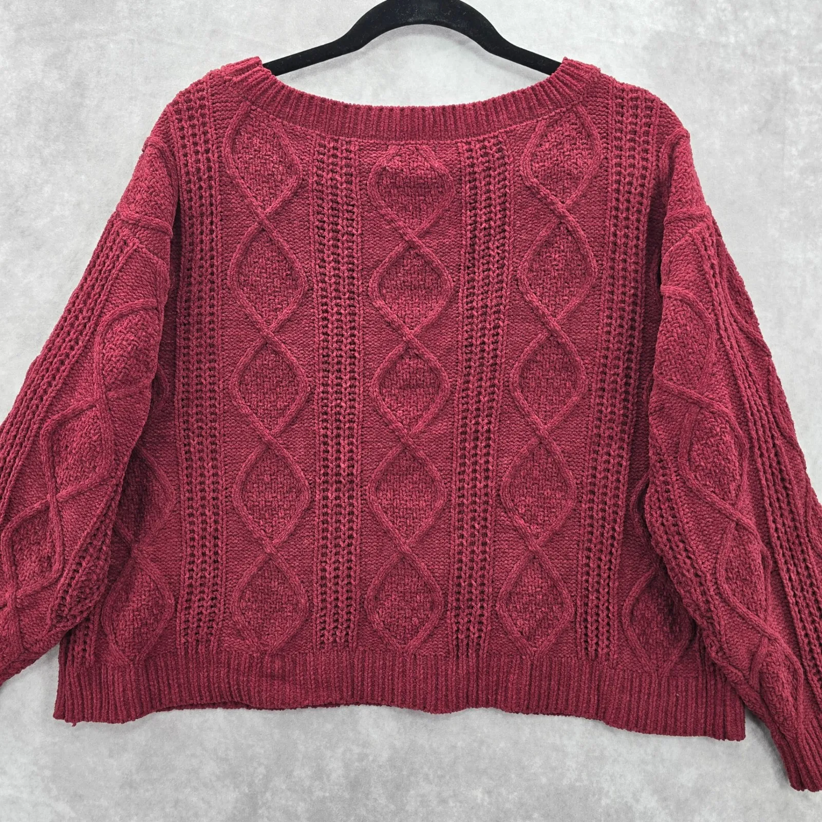 Pink Lily Red Knit Pullover Oversized Boxy Academia Y2K Coquette VTG Sweater XS - Image 11