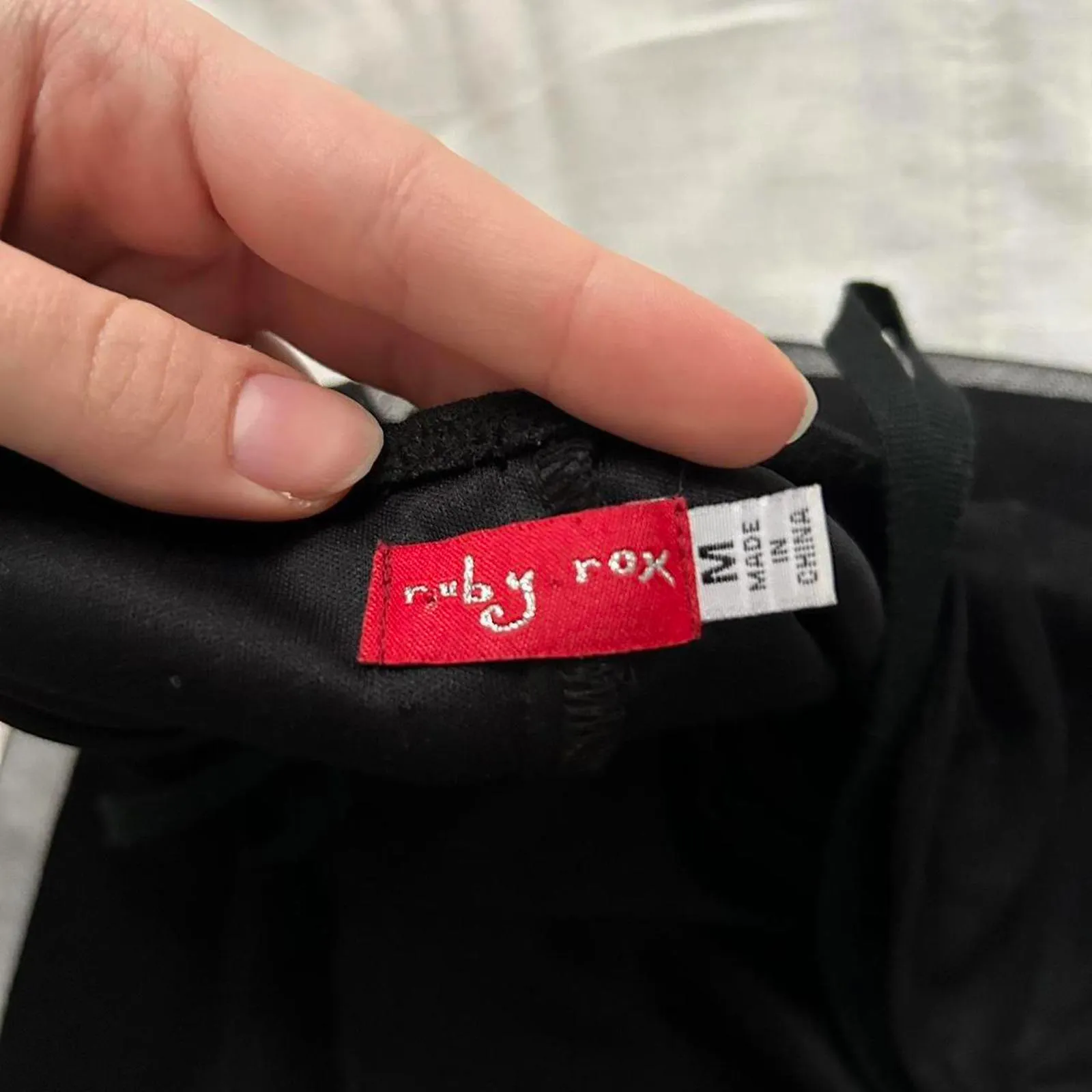 Y2K Ruby Rox Black halter dress gold beading, sheer tulle overlay Size medium - Image 2