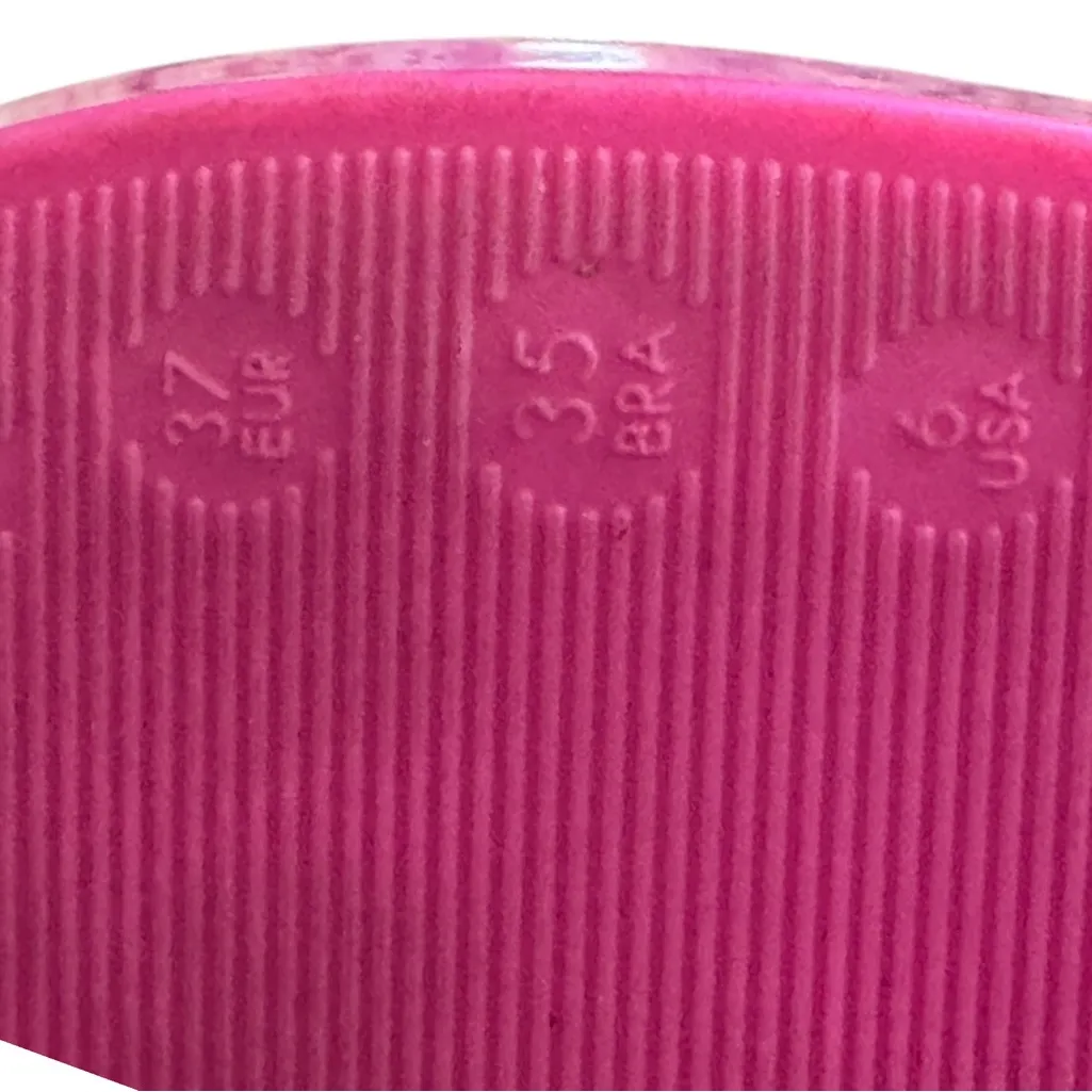 Melissa Unique Strap x Camila coutinho Hot Pink Lace-Up platform Sandals Size 6 - Image 13