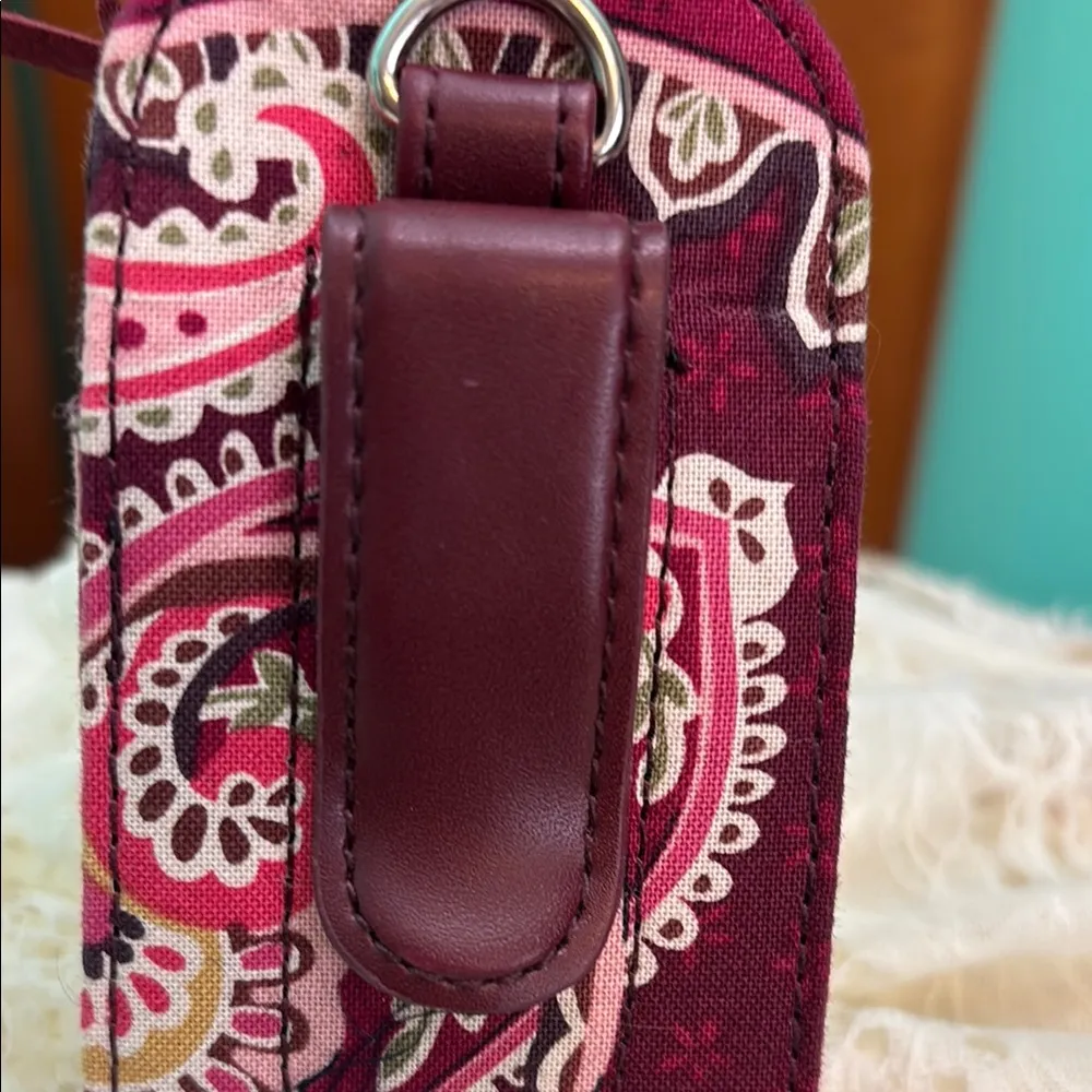 Vera Bradley Burgundy and Pink Phone Case - Image 7