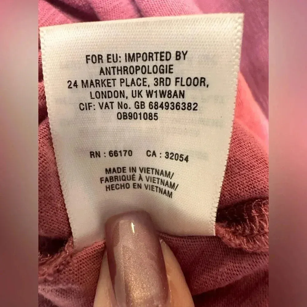 Akemi + Kin Anthropologie Berry Pink Square Neck T-shirt Blouse Top - Image 7