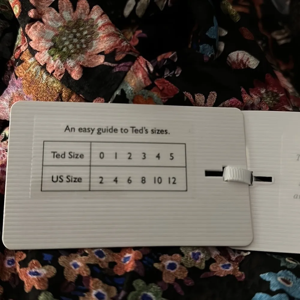 Ted Baker Hendria Ruffle Trim Mini Dress Size 1 US 4 Dark Floral - Image 15