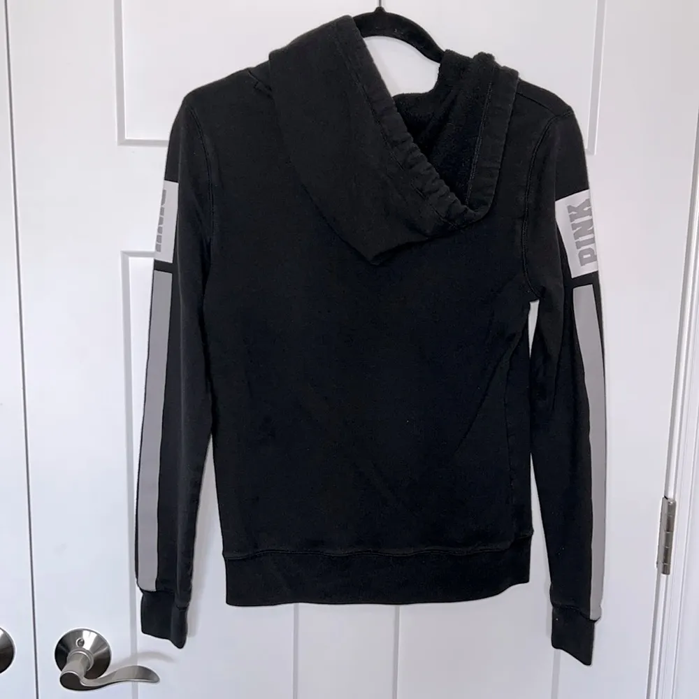 VS Pink Black & White Double Pink Pullover Hoodie - Image 2