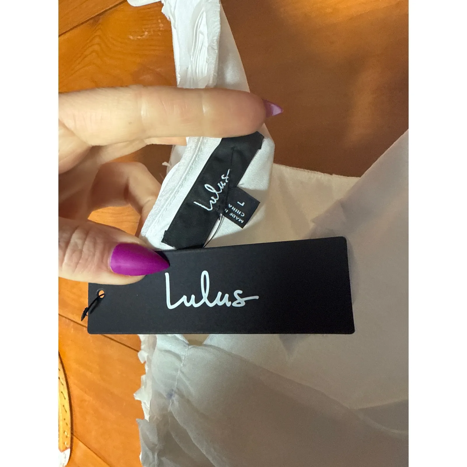 NWT Lulus Exceptional Entrance White Sleeveless Tiered Rosette Midi Dress Size L - Image 6