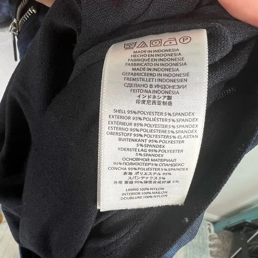 Michael Michael Kors Blue and Black Short Sleeve Zip Pocket Sheath Dress Sz 8 - Image 14