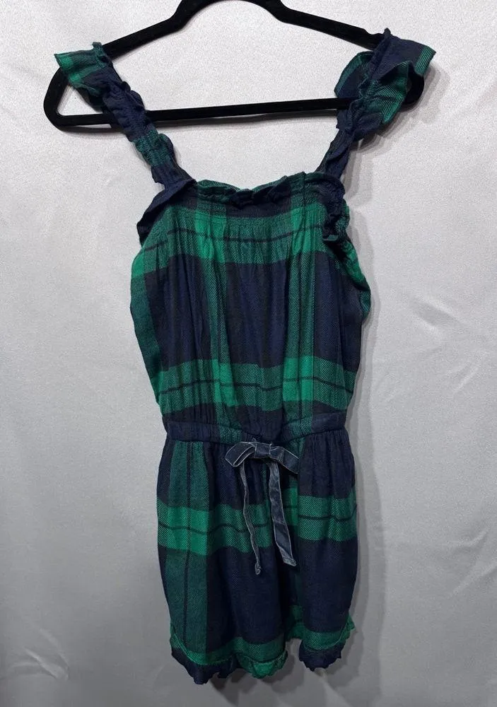 Aerie plaid holiday winter PJ flannel romper-size small-new with tags - Image 3