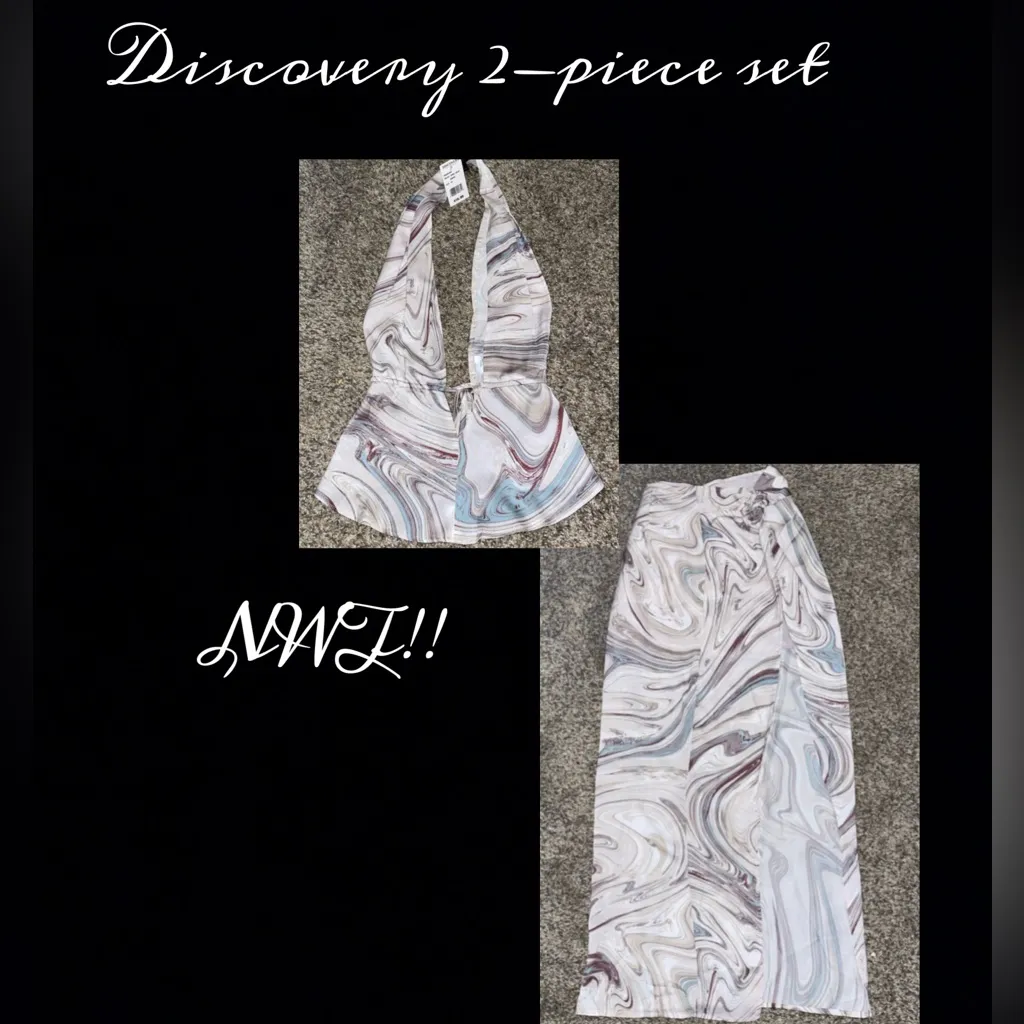 Discovery ♻️NWT- halter top and slit skirt set - Image 2