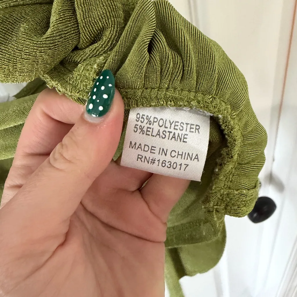 Princess Polly Olive Shimmer Halter Top - Image 4