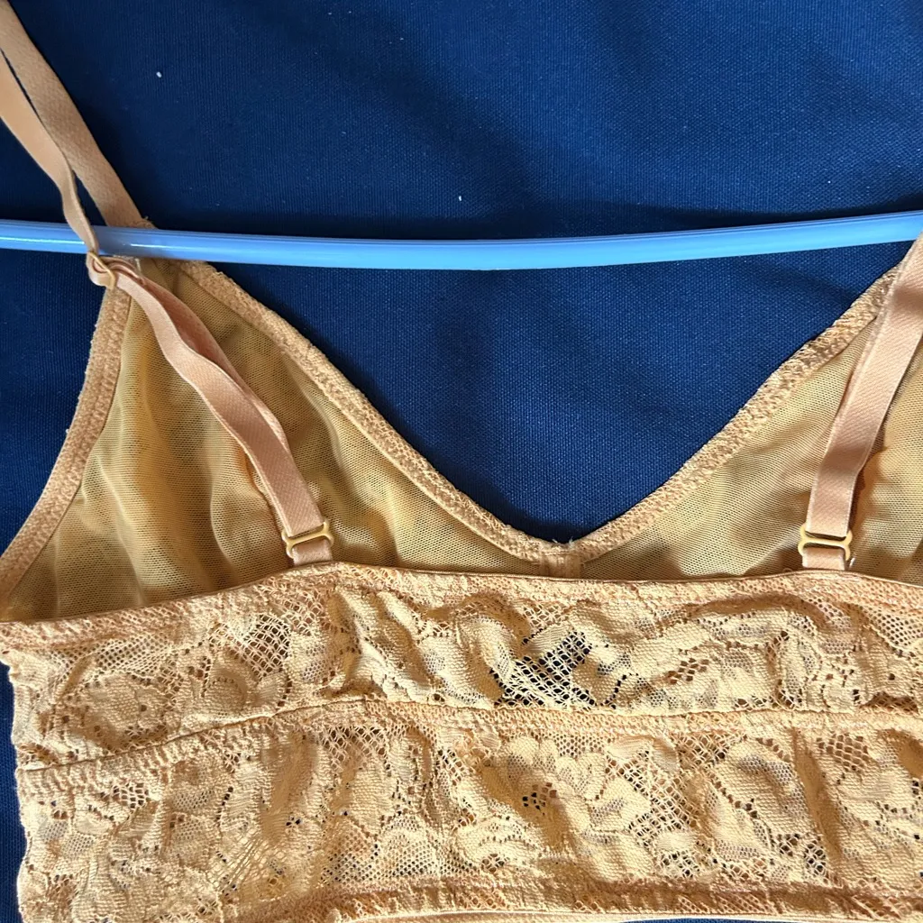 Colsie Gold Yellow Lace Bralette | small - Image 3