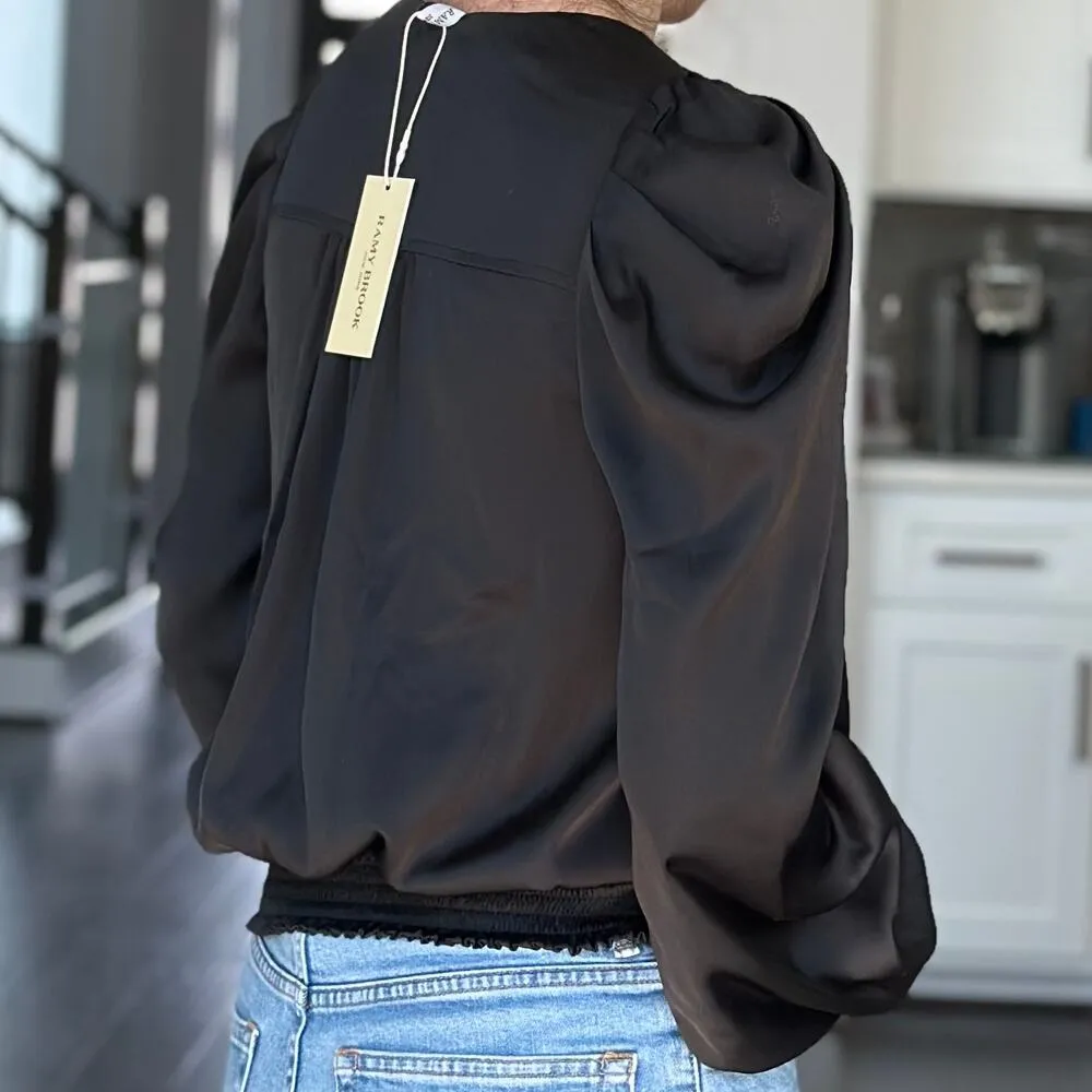 Ramy Brook Mammie Blouse Black Size Small NWT - Image 5