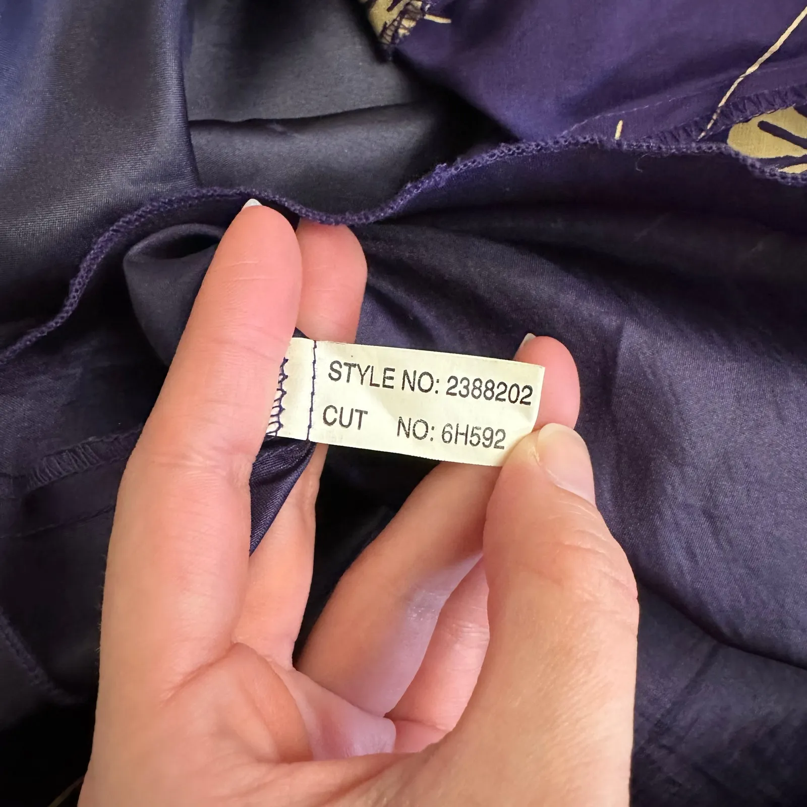 Jonathan Martin Studio‎ 100% Silk Purple Gold Floral Embroidered Midi Dress Sz 8 - Image 11