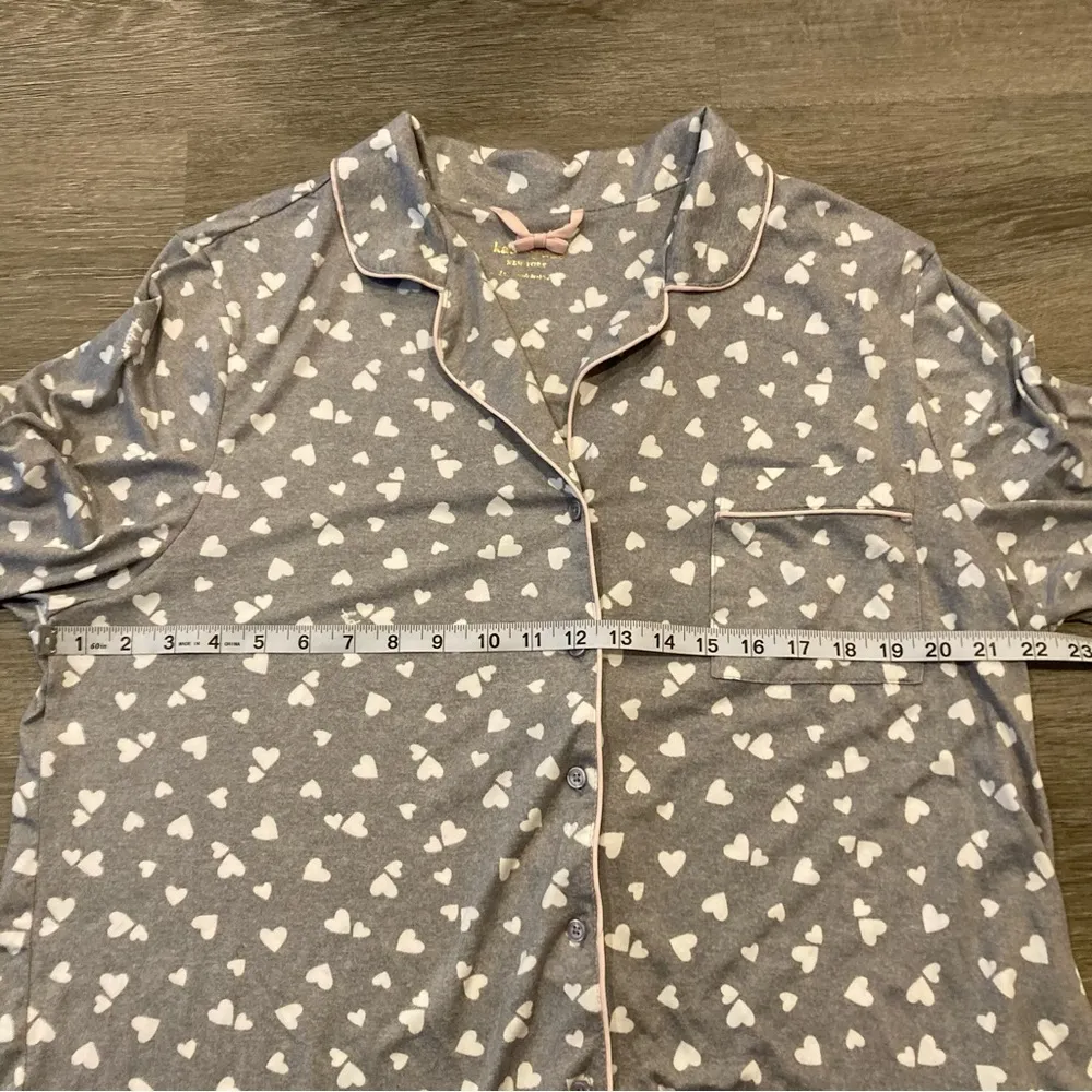 Kate Spade Grey Heart Design Long Sleeve Button Down Top Women’s Plus Size 1x - Image 10