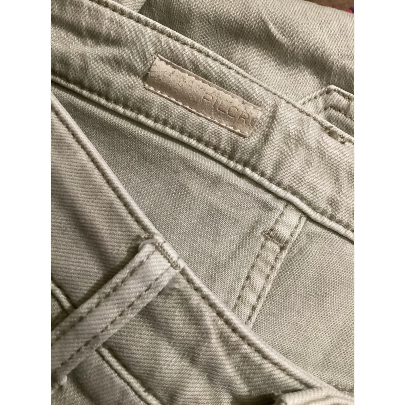 PILCRO The Breaker Women's Light Green High Rise Pleated Tapered Jeans Size 25 - Image 7