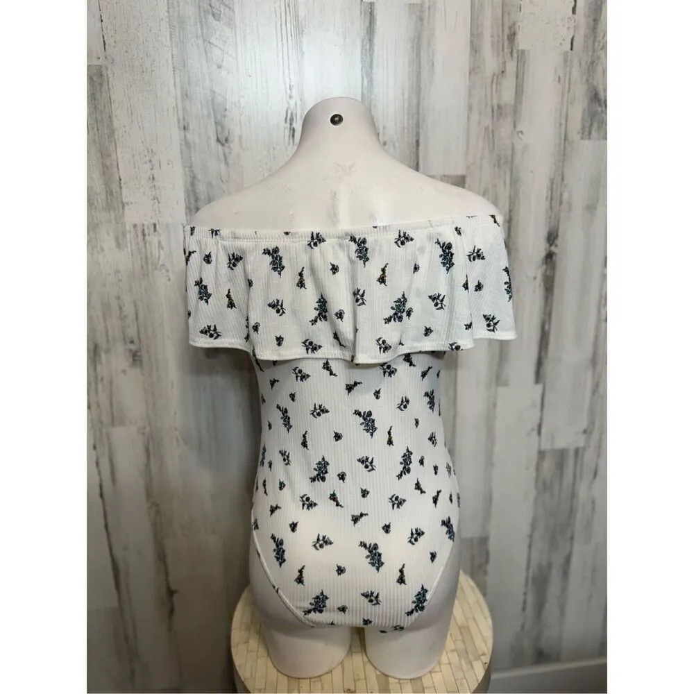 White and floral bodysuit Size L - Image 7