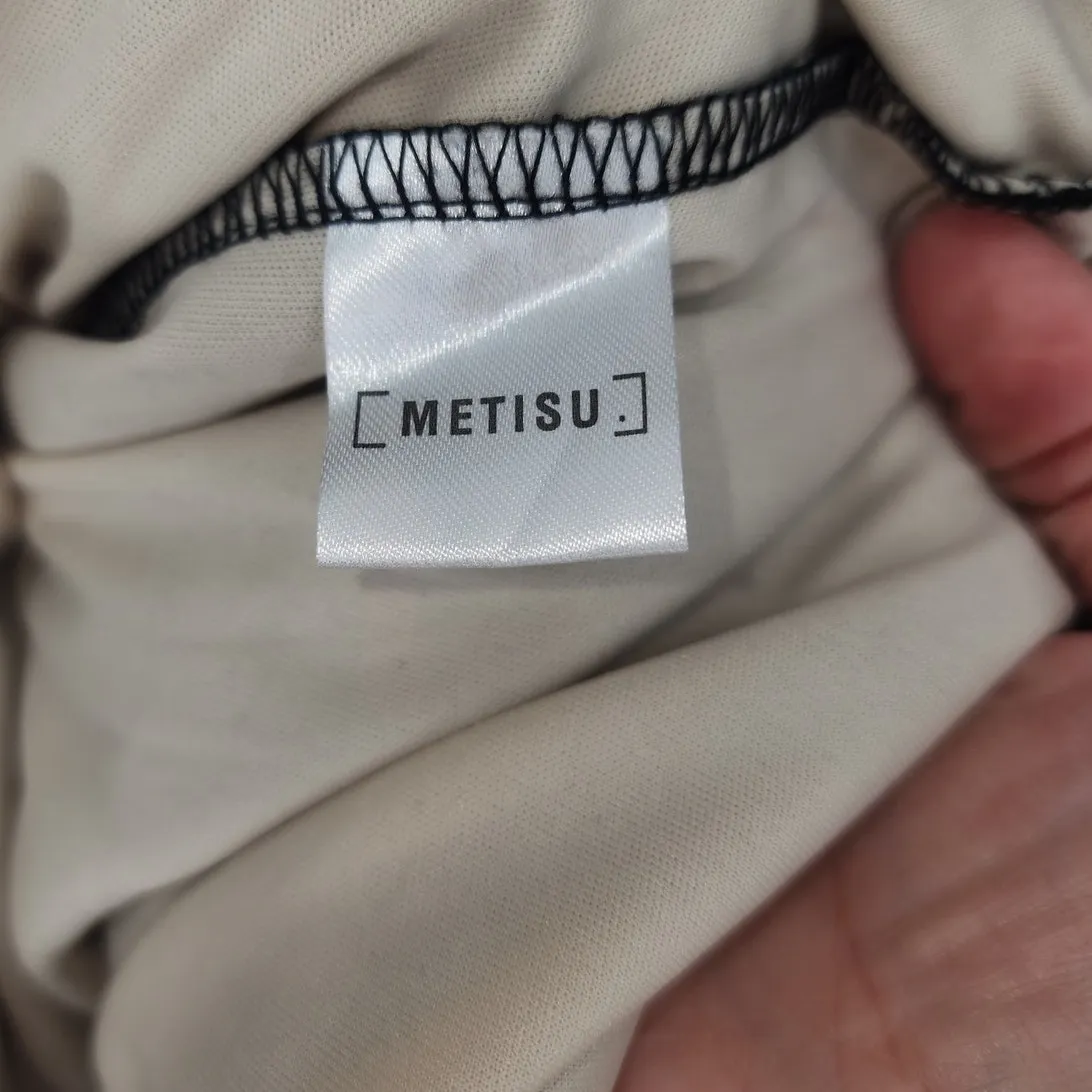 Metisu Black Lace Overlay Sheath Dress with Ruffle & Bow Women’s Size Small - Image 8