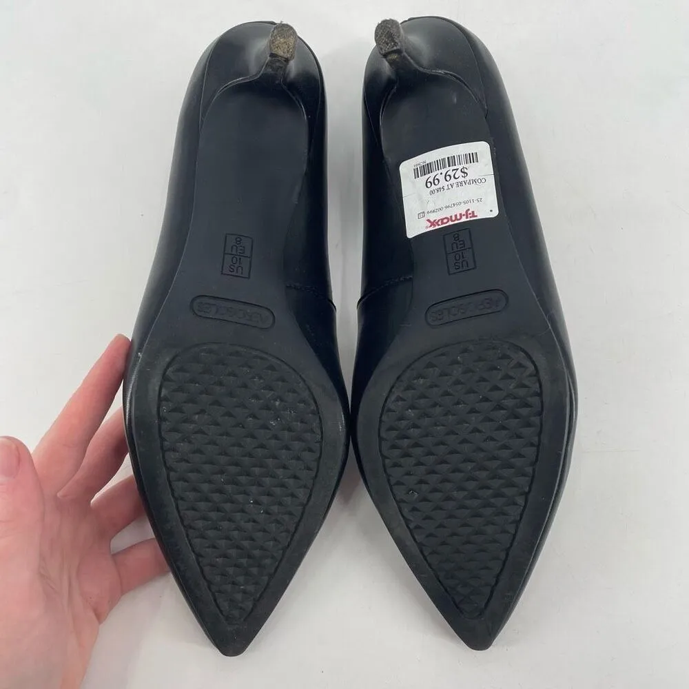 Aerosoles Macrame Black Pointy Toe Pump Heels Size 10 Office Career Comfort  EUC - Image 7
