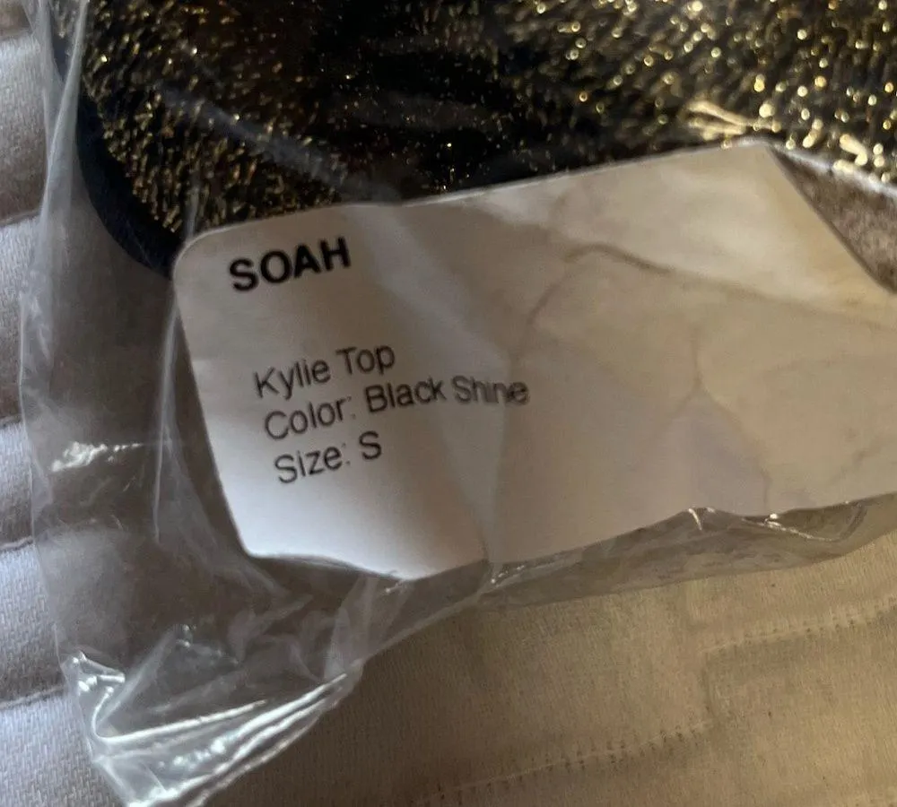 Kylie Gold Metallic Bralette Top - Image 5