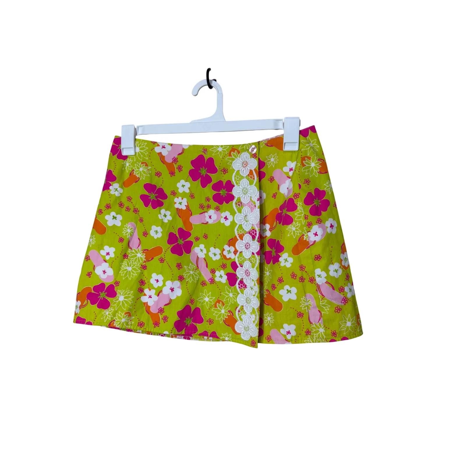 Lilly Pulitzer Skirt Sun Mosaic Floral Reversible Women Size 10 - Image 5