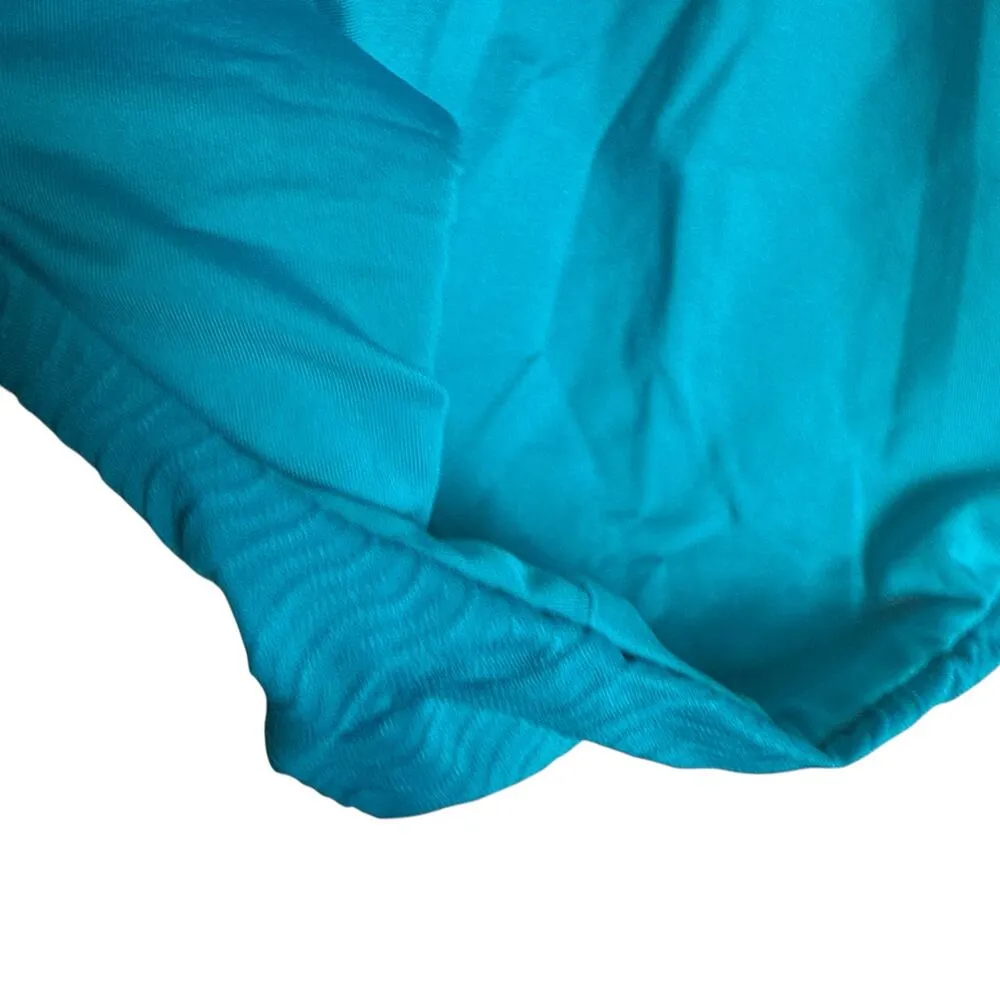 Becca Vibes Tessa Texture Crossover High Neck One-Piece Swimsuit Gulf Blue Small - Image 6