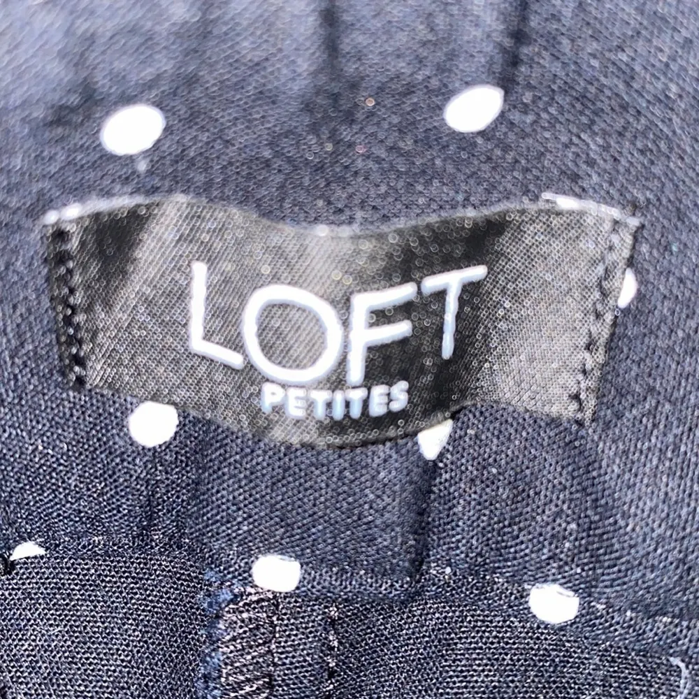 Loft Marisa skinny black and white dot pants. Cotton/spandex. Size 6P. - Image 7