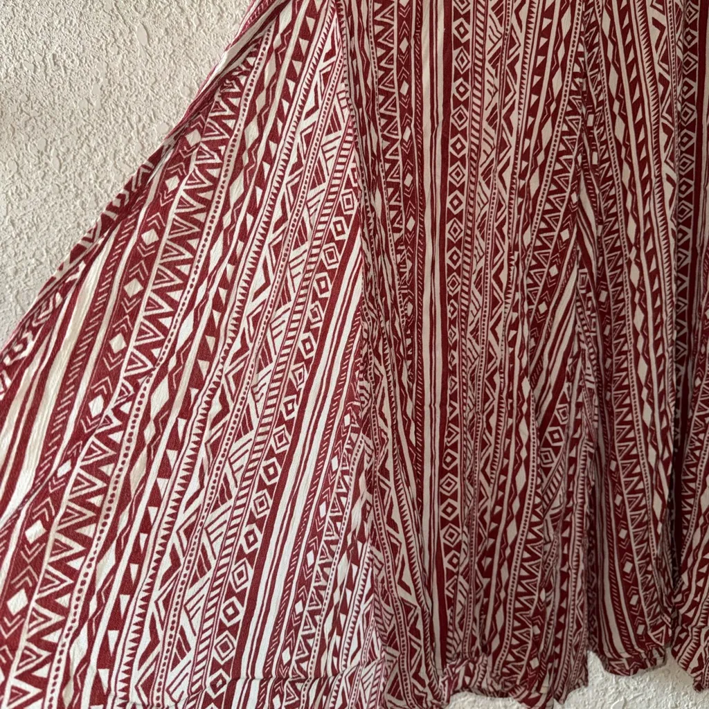 Aakaa Red and White Wide Leg Jumpsuit - Image 4